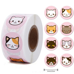 100-500pcs Cartoon Cat Stickers For School Reward Stickers Classroom Decoration Encouragement Sticker For Student Teacher (ONLINE ORDER ONLY)