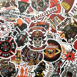 Fireman Hero Stickers 10/50Pcs for Skateboard, Notebook, Car, Laptop, Kids Toy (Online Order Only)