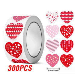 100-500pcs Heart-shaped Wedding Sticker Label Self-adhesive Sealing Decoration Sticker Invitation Label Birthday Party Stickers (ONLINE ORDER ONLY)