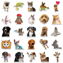 10/30/52pcs Cute Dog Cats Animal Graffiti Stickers Cartoon Decals Scrapbook Laptop Phone Luggage Car Funny Meme Sticker Kids Toy (ONLINE ORDER ONLY)