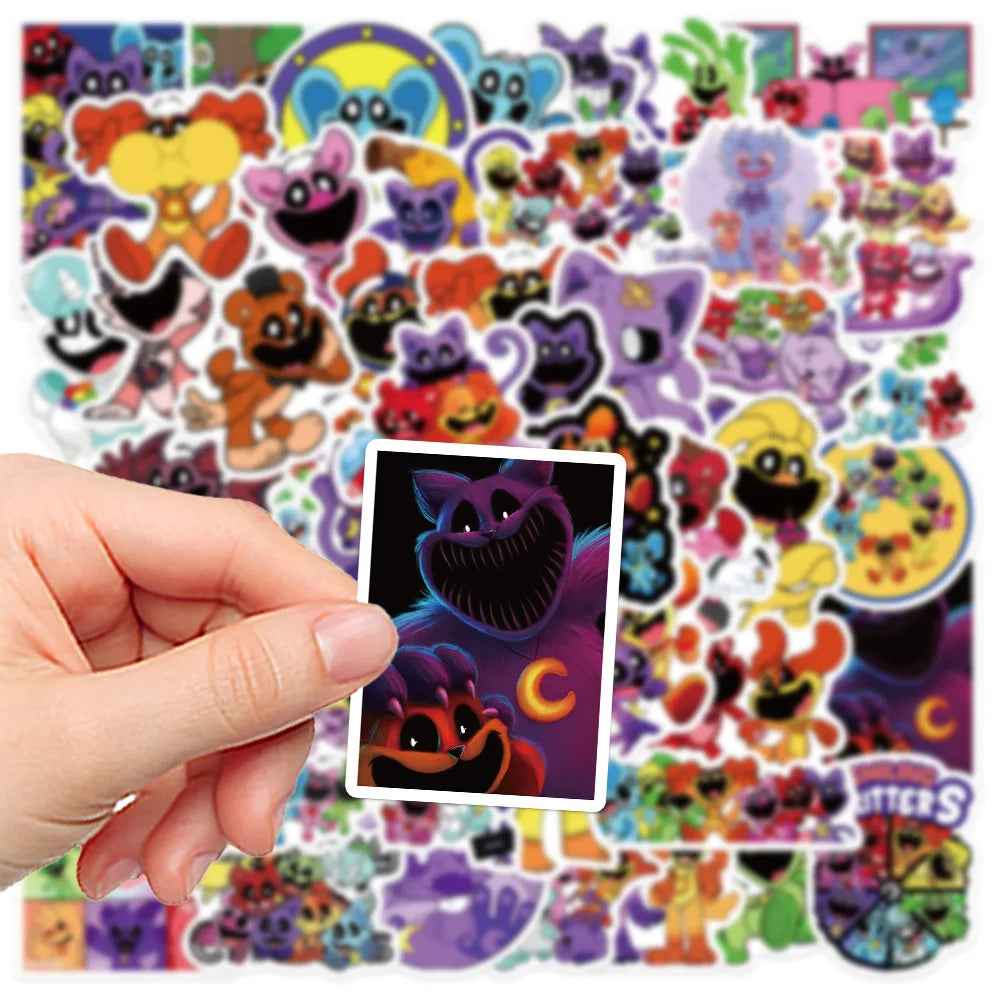 10/30/50PCS Funny Smiling Critters Cartoon Sticker Packs (Online Order Only)