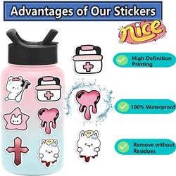 50Pcs Cute Funny Rabbit Animals Stickers Kawaii Cartoon Decals Skateboard Notebook Luggage Phone Car Sticker Toy (Online Order Only)