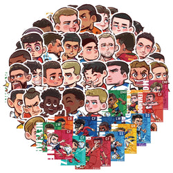 Football Star Cartoon Stickers Waterproof Decals for Laptop, Motorcycle, Luggage, Snowboard, Fridge, Car - 10/30/54Pcs (ONLINE ORDER ONLY)