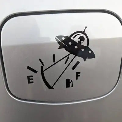 Alien Airship Fuel Tank Cap Sticker for Car Fuel Tank Cap Door Decoration Exterior Accessories Outdoor Stickers PVC Vinyl Decals (ONLINE ORDER ONLY)