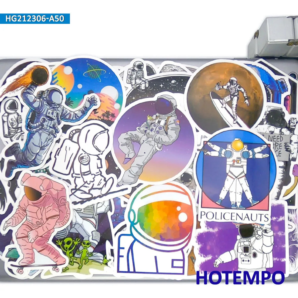 20/30/50Pieces Astronauts Stickers Space Universe Funny Graffiti for Phone Luggage Skateboard Bike Car Motorcycle Laptop Sticker (ONLINE ORDER ONLY)