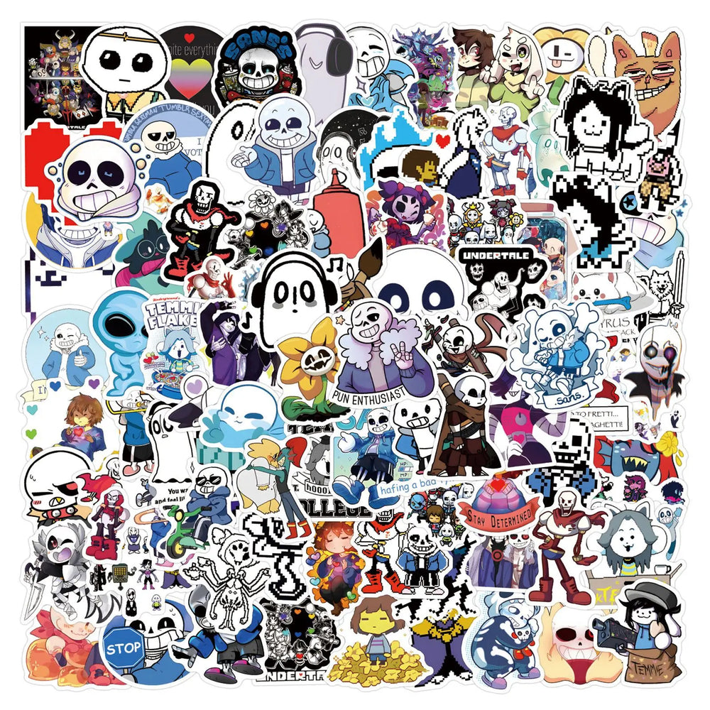 Undertale Cartoon Sticker Pack: Laptop, Luggage, Snowboard Decals (Online Order Only)