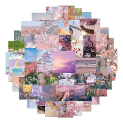 Romantic Cherry Blossom Stickers - 10/30/65pcs Aesthetic Decals for Luggage, Laptop, Phone, Suitcase, Car, DIY (Online Order Only)