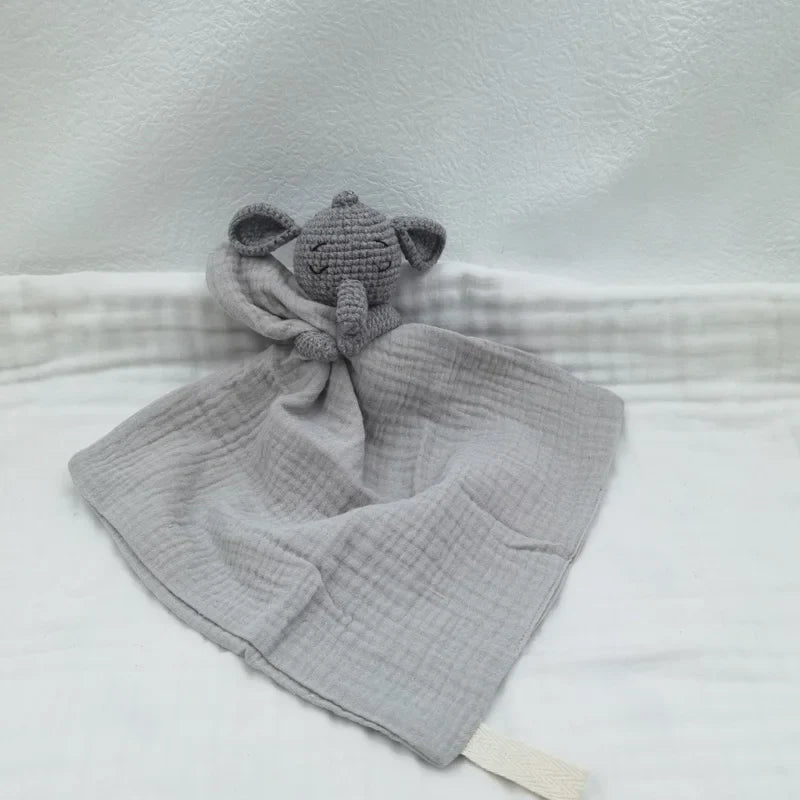 Baby Bib with Sleeping Animals Rattle (ONLINE ORDER ONLY)
