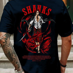 One Piece Shanks Summer T-shirt Retro Oversized Cotton (ONLINE ORDER ONLY)