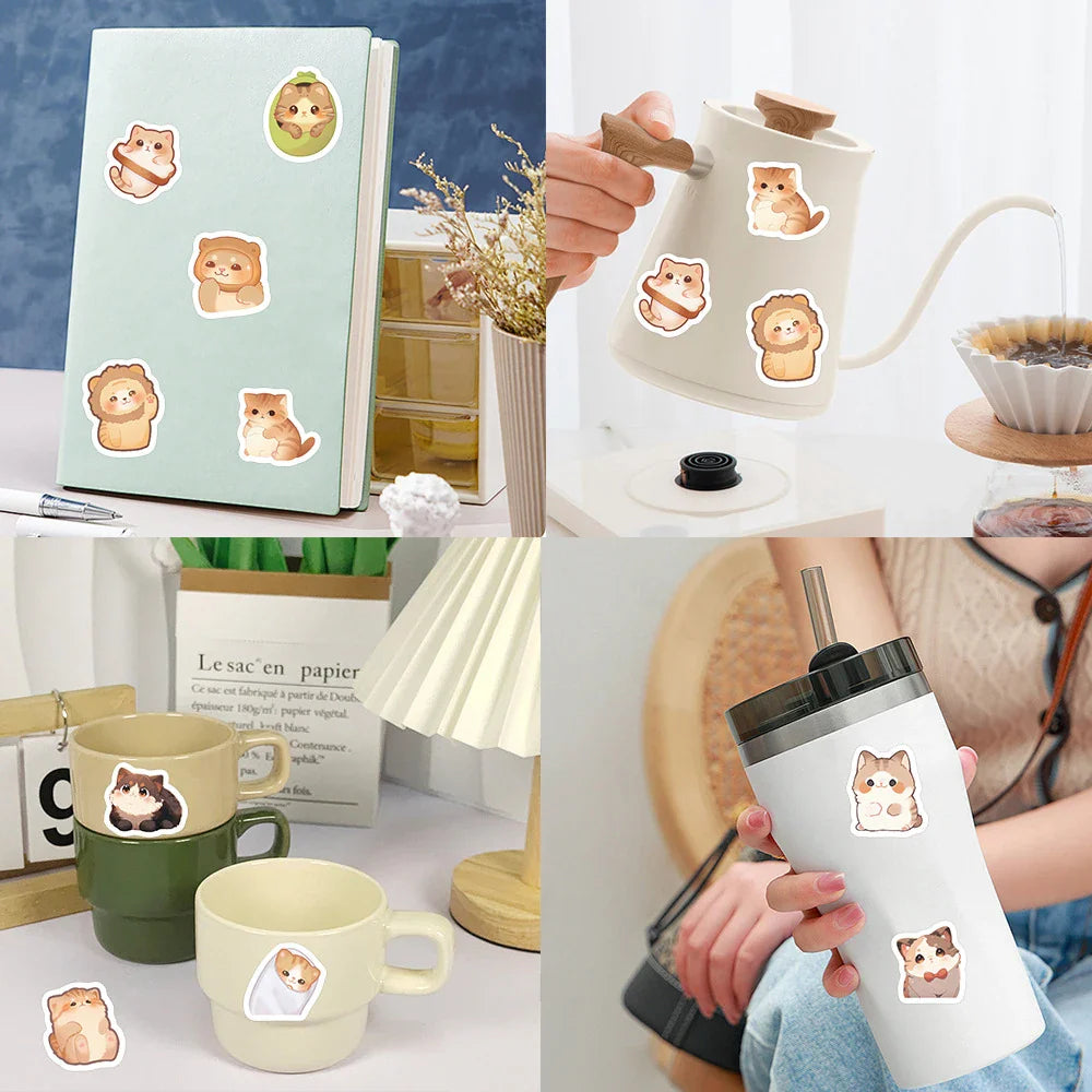 500pcs/roll Kawaii Cartoon Cat Stickers (ONLINE ORDER ONLY)