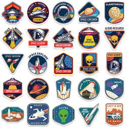 10/30/52PCS Outer Space Astronaut Cartoon Stickers Cute Airplane UFO Decals Kids Toy DIY Bike Phone Scrapbook Helmet Decoration (ONLINE ORDER ONLY)