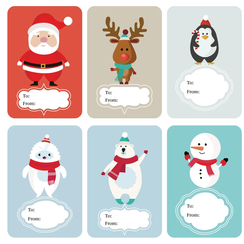 50-250Pcs Santa Claus Christmas Gift Decoration Sticker Packaging Stationery Sticker Happy Holidays Decoration Seal Label (ONLINE ORDER ONLY)