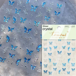 Delicate Tender Purple Butterfly Seal Pattern Insect Shiny Golden Stroke Nail Art Decoration Sticker Dressy Laser Manicure Decal (ONLINE ORDER ONLY)