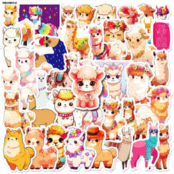 Cartoon Alpaca Animal Stickers for DIY Motorcycle Laptop Skateboard Phone (ONLINE ORDER ONLY)