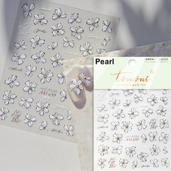 Dried Flowers Rose Butterfly Love Heart Golden Stroke Flying Crane Silver Adhesive Nail Art Stickers Rhinestone Manicure Decals (ONLINE ORDER ONLY)