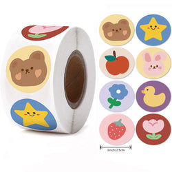 100-500pcs Children's Cartoon Animal Stickers Baby Stickers Kindergarten Inspirational Little Red Flower Reward Stickers (ONLINE ORDER ONLY)