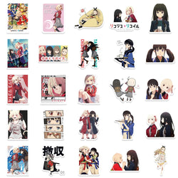 10/30/50PCS Lycoris Recoil Stickers Cute Girl Decals Animation Graffiti Decoration Cartoon Toy Sticker Luggage Laptop Guitar Car (ONLINE ORDER ONLY)