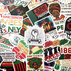 Juneteenth Black Liberation Stickers 10/50pcs Decals for Kids DIY Diary Suitcase Phone Laptop Bike (Online Order Only)