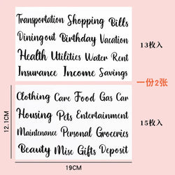 Loose-Leaf Notebook Handwritten Labels Indicate White And Blue Color Stickers Letter Stickers Sticky Notes Index Stickers (Online Order Only)