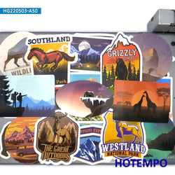 50PCS World Travel Stickers Climbing Camping Hiking Outdoor Adventure Decals for DIY Phone Laptop Luggage Motorcycle Car Sticker (ONLINE ORDER ONLY)