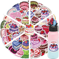 50pcs Cartoon Cake Zodiac Stickers Kawaii Waterproof Graffiti Vinyl Decals for laptop Guitar Suitcase Skateboard Kids Gift (ONLINE ORDER ONLY)