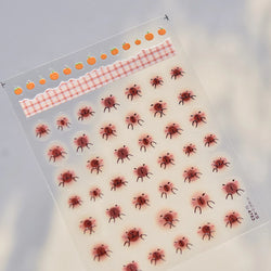 Cute Kapibala Halo Dyeing Kabibara Giant Rat Guinea Pig Cavy Lovely Expression Orange Adhesive Nail Art Stickers Manicure Decals (ONLINE ORDER ONLY)