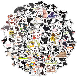 10/30/50PCS Cute Cow PVC Sticker Aesthetic DIY Children's Decoration Scrapbooking Korean Stationery School Supplies for Kids (ONLINE ORDER ONLY)