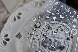 Silver Star Moon Clock Watch Cherry Love Heart Bowknot Gird Irregular Lines Dot Liquid Lava Nail Art Stickers Manicure Decals (ONLINE ORDER ONLY)
