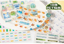 72pages/book Y2K Style Retro Cute Cut Film Sticker Book Planner Journal Handbook Scrapbooking Kawaii Decoration Sticker Gift (ONLINE ORDER ONLY)