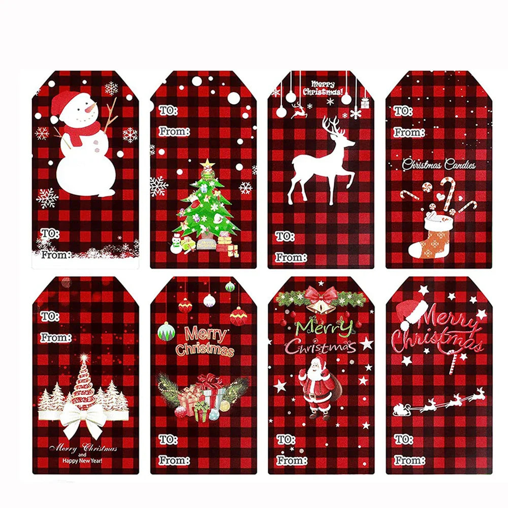 50-300Pcs Merry Christmas Theme Stickers for DIY Gift Decorate Baking Package Envelope Seal Labels Stickers Stationery  Stickers (Online Order Only)
