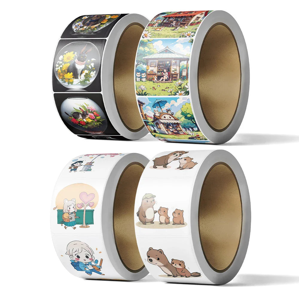 500pcs/roll Animals Stationery Labels Cute Reward Stickers For Kids Children Kindergarten School Students Games Toy (ONLINE ORDER ONLY)
