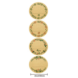 Kraft Paper Flowers Thank You Label Stickers For Gift Card Package Party Wrapping Baking Small Business Wedding Decor 2 inch/5cm (ONLINE ORDER ONLY)