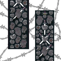 Korean Ins Dark Skull Love Key Chain Sticker Scrapbooking Photo Frame Handmade Stationery Decorative Kawaii Stickers Art Supply (ONLINE ORDER ONLY)