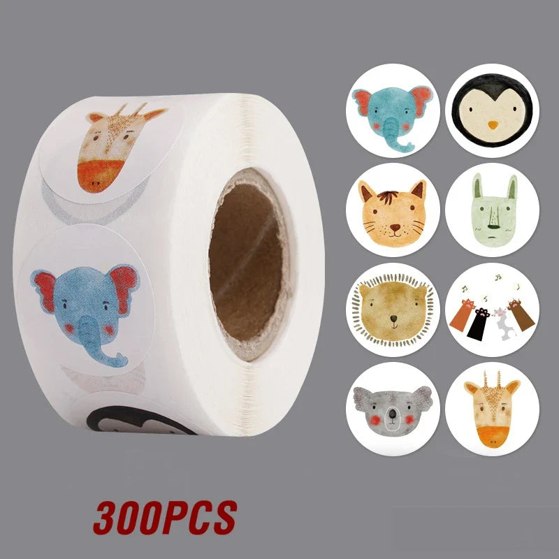 100-500pcs Teacher Reward Sticker Fun Motivation Animal Stickerfor School Teacher Student Stationery Stickers Kids (Online Order Only)