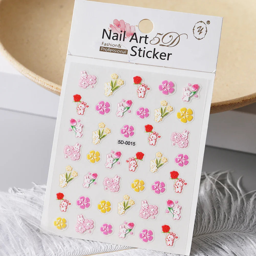 1Pc Summer Nail Art Sticker Lemon Nail Decal Nail Art Supplies Cute Fruit Strawberry Cherry Watermelon Avocado Lemon Nail Design (ONLINE ORDER ONLY)