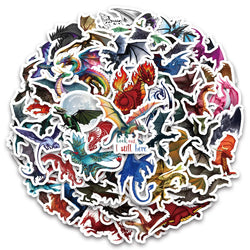 10/30/60PCS Ferocity Dragon Cartoon Stickers Cool Graffiti Decals DIY Laptop Guitar Bike Skateboard Fridge Waterproof Artwork (ONLINE ORDER ONLY)