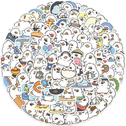 100PCS Cute Simple Duck Sticker For Aesthetic Children's Stationery School Supplies Decoration Scrapbooking for Kids (ONLINE ORDER ONLY)