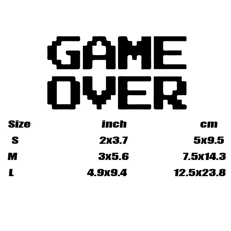 “GAME OVER”Pixel style Stickers，CUTE&FUNNY Stickers for Pixel Style lover.For cars trucks motorcycles and laptops! (ONLINE ORDER ONLY)