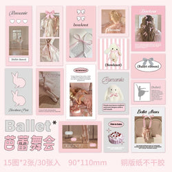 30Pcs Korean Ins Cute Girl Heart Scrapbooking Stickers Hand Account Idol Card Album DIY Phone Deco Material Stationery Sticker (ONLINE ORDER ONLY)