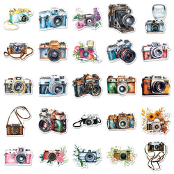 10/30/50pcs Cute Camera Cartoon Stickers Aesthetic Decals Laptop Travel Luggage Phone Diary Decoration Sticker Kids Classics Toy (Online Order Only)