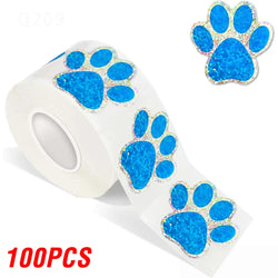 100-500pcs Cute Animal Paw Sticker DIY Colorful Holographic Lables Art Crafts Sticker Student Reward Stationery Stickers (ONLINE ORDER ONLY)