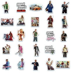 10/30/50pcs Game Grand Theft Auto Adventure Gta5 Sticker for Laptop Car Motorcycle Skateboard Graffiti Decal Sticker Kids Toys (ONLINE ORDER ONLY)