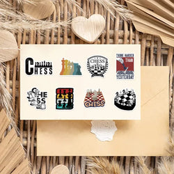 10/50pcs Chess Game Stickers Aesthetic Graffiti Decals For Laptop Luggage Skateboard Motorcycle Diary Waterproof Sticker (ONLINE ORDER ONLY)