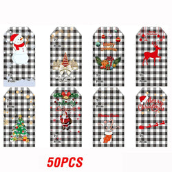 50-300Pcs Merry Christmas Theme Stickers for DIY Gift Decorate Baking Package Envelope Seal Labels Stickers Stationery  Stickers (Online Order Only)