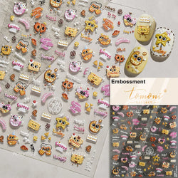 Sweet Cookies Biscuit Snack Delicious Doughnut Savoury Food Bicky Croissant Cheese Pudding Baguette Chic Nail Art Stickers Decal (ONLINE ORDER ONLY)