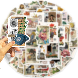 53PCS Sticky Note Stickers Vintage Retro DIY Diary Sticker For Laptop Luggage Skateboard Graffiti Decals Fun Classic Toy (ONLINE ORDER ONLY)