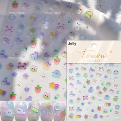 Summer Beach Bikini Watermelon Strawberry Ice Cream Soda Coconut Tree Fan Juice Crab Nail Art Decoration Stickers Manicure Decal (ONLINE ORDER ONLY)