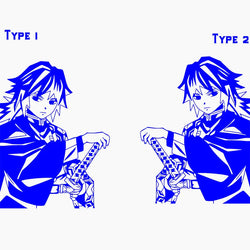Large Anime Car Sticker Swordsme Exterior Accessories Bodywork Styling Hood Decoration Automobile Parts Die Cutting  Vinyl Decal (ONLINE ORDER ONLY)