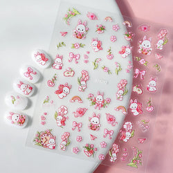 1Pc Summer Nail Art Sticker Lemon Nail Decal Nail Art Supplies Cute Fruit Strawberry Cherry Watermelon Avocado Lemon Nail Design (ONLINE ORDER ONLY)