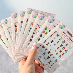 Merry Christmas Penguin Nail Art Sticker 3D Slider Deer Santa Claus Decal New Year Nail Decorations Sticker Manicure Accessories (ONLINE ORDER ONLY)